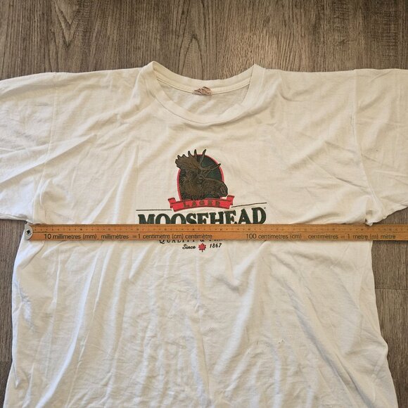 Vintage Moosehead Beer T-Shirt White Graphic Made in Canada – Men’s 2XL - Picture 6 of 10